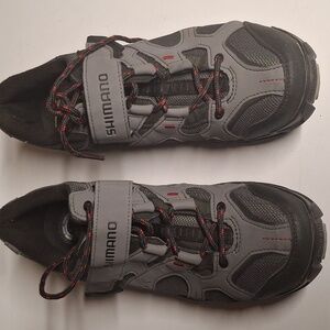 Shimano MTB Men's Cycling Shoes Gray & Red Size 44 (9.5)